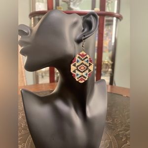 Handmade seed bead earrings